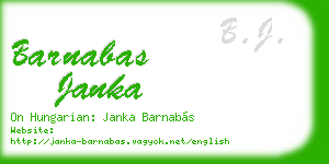 barnabas janka business card